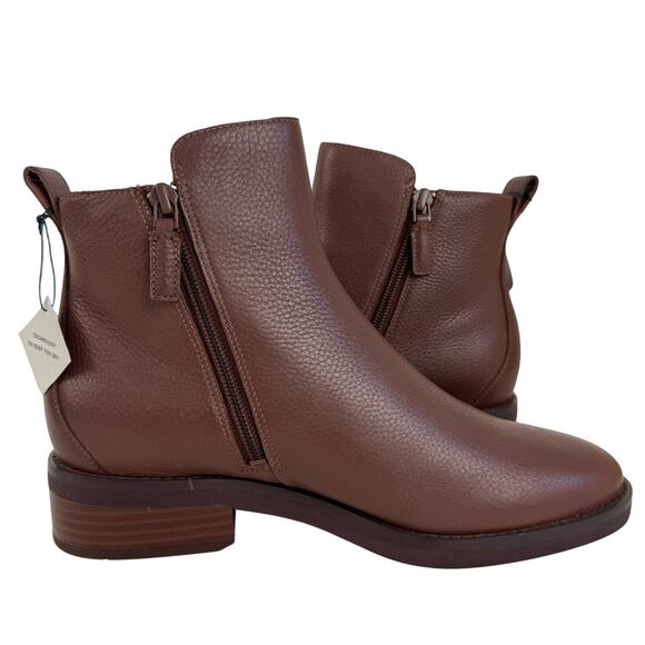 COLE HAAN RIVER WATERPROOF CHELSEA‎ BOOTIES IN SEQUOIA LEATHER NWOB SIZE 8B - Picture 5 of 14